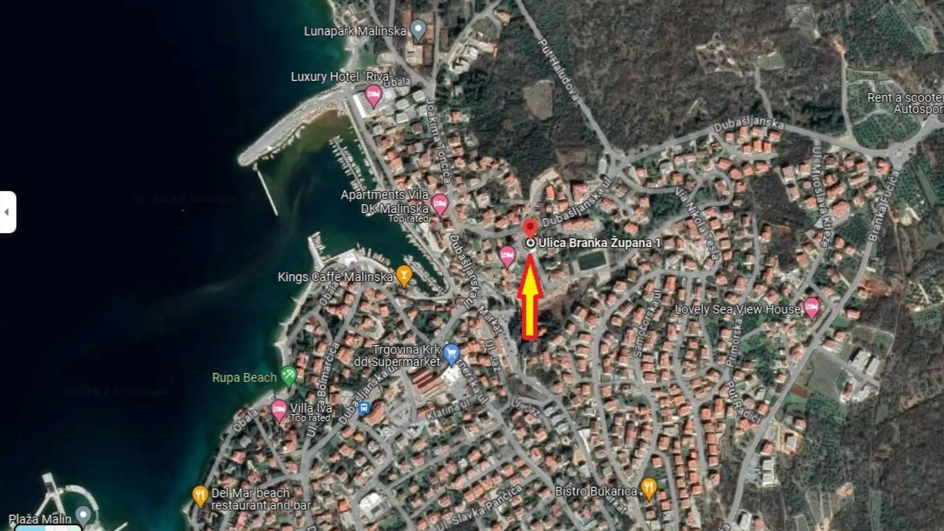 Apartment Olive Malinska - Panoramic Sea View